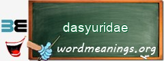 WordMeaning blackboard for dasyuridae